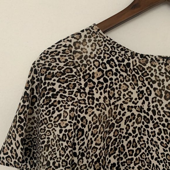 Como Black Crop Top Animal Print Top - Picture 12 of 13
